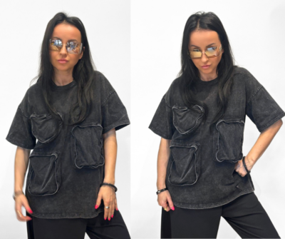 bastet t shirt z naszywkami