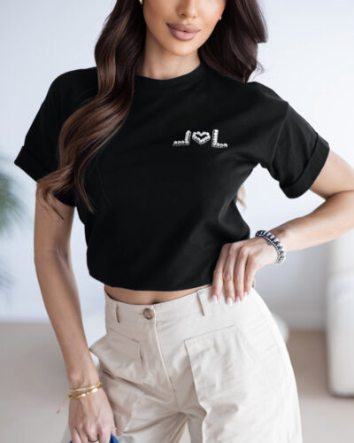 by o la la czarny t shirt