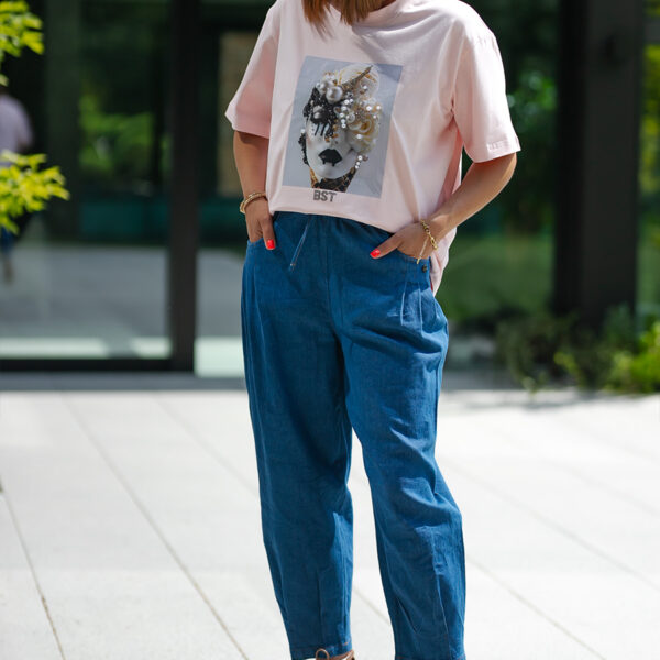 bastet żółty t shirt z nadrukiem