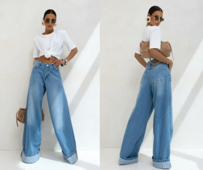 Spodnie COCOMORE LYON JEANS niebieskie