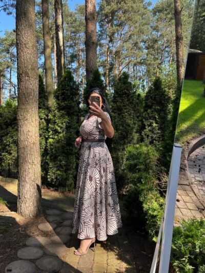 yvette trapezowa sukienka maxi