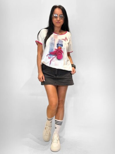 jakmor t shirt z nadrukiem różowym