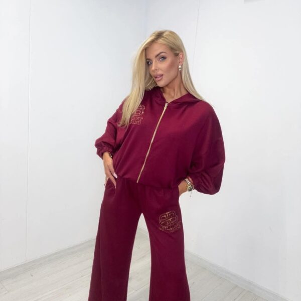 paparazzi fashion komplet dresowy brilliant brands bordowy