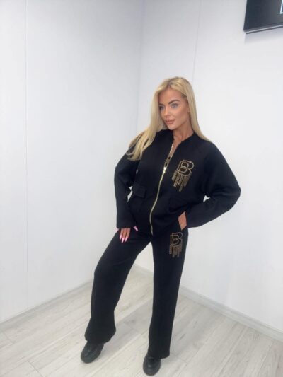 paparazzi fashion komplet dresowy brilliant brands czarny