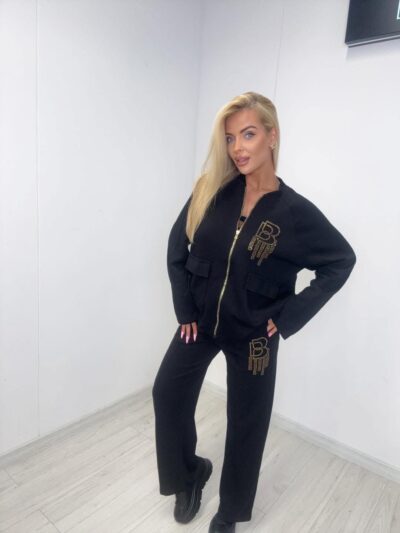 paparazzi fashion komplet dresowy brilliant brands czarny